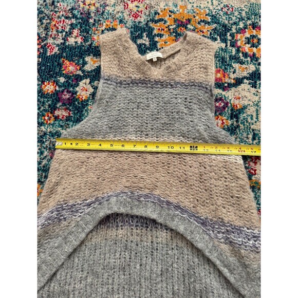 SAYA Women's Peruvian Superfine Alpaca Wool Fringe Hi-Low Sweater Sz Small - Picture 5 of 6